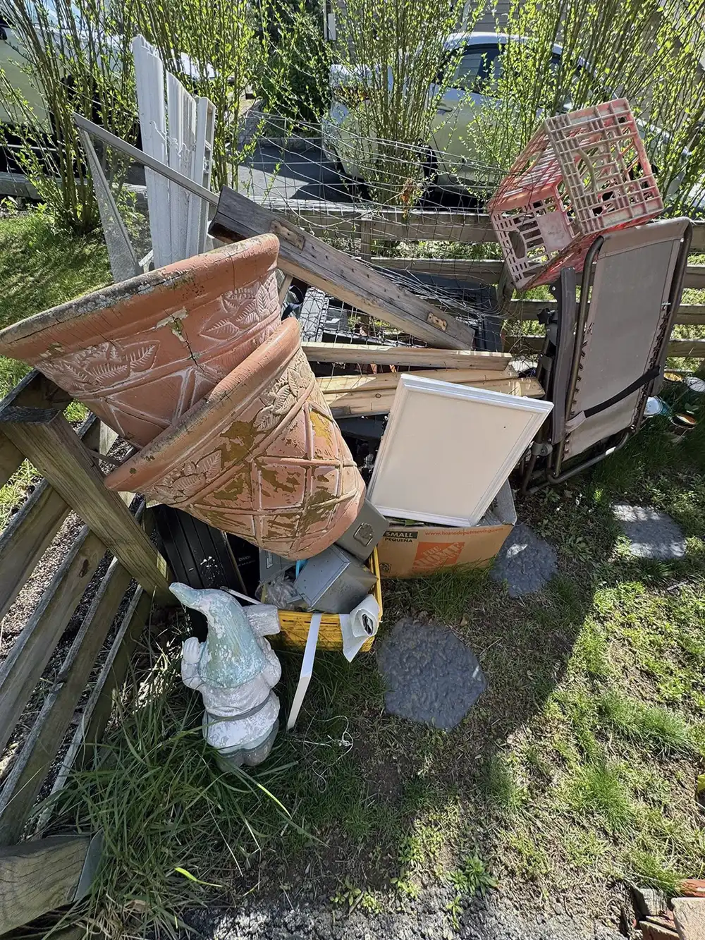 Professional junk removal crew